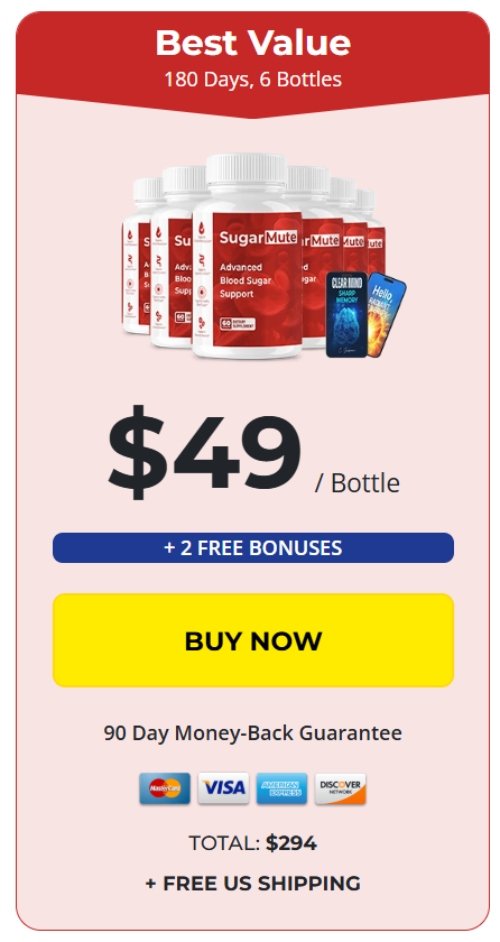 SugarMute Buy 6 Bottles